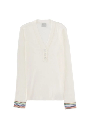 Paul Smith button-up V-neck top - Neutrals