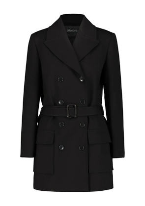 DRHOPE belted double-breasted coat - Black