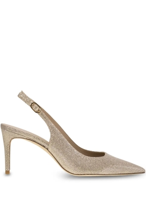 Stuart Weitzman 75mm pointed slingback - Gold
