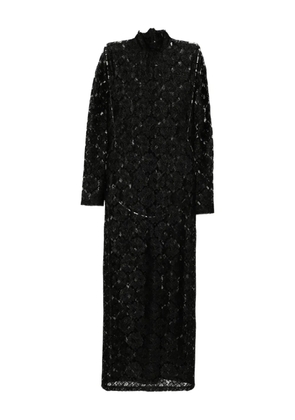 Róhe geometric-lace turtleneck dress - Black