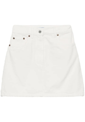 Prada denim mini skirt - White