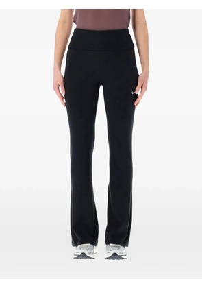 Nike logo-detail flared leggings - Black