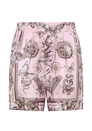 Philipp Plein butterfly-print shorts - Pink