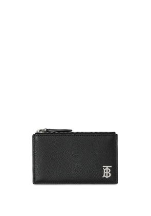 Burberry grainy leather TB zip cardholder - Black