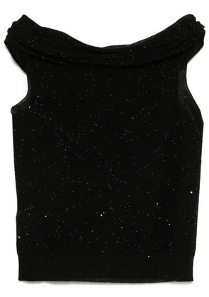 Roberto Collina sequined top - Black