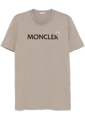 Moncler flocked-logo cotton T-shirt - Grey