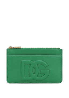 Dolce & Gabbana logo-embossed zip purse - Green