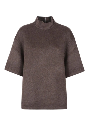The Frankie Shop Delancey mock-neck top - Brown