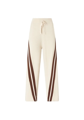 PINKO drawstring stripe trousers - Neutrals
