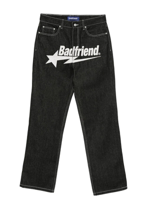 BADFRIEND logo-detail five-pocket jeans - Black