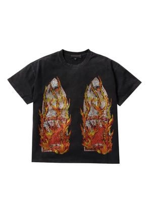 Who Decides War embellished-graphic T-shirt - Black