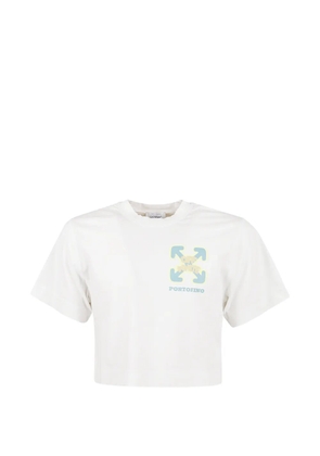Off-White graphic-print cropped top