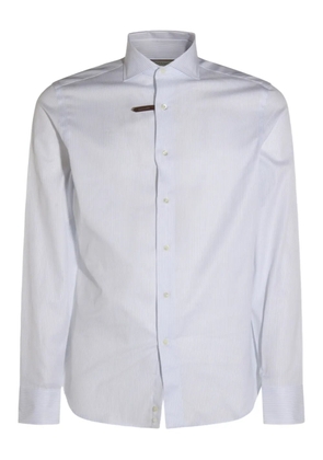 Canali striped button-fastening shirt - White