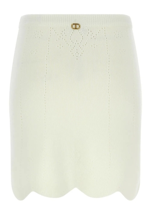 TWINSET pointelle-detail mini skirt - Neutrals