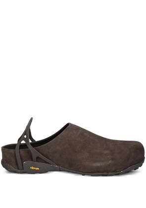 ROA Fedaia suede back-strap mules - Brown