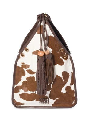 Miu Miu animal-print tote bag - White