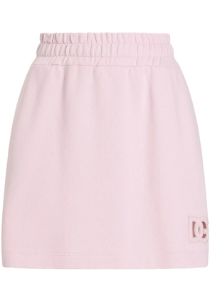 Dolce & Gabbana embroidered logo skirt - Pink