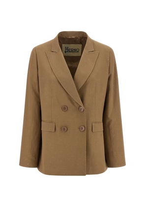 Herno double-breasted sequin blazer - Brown