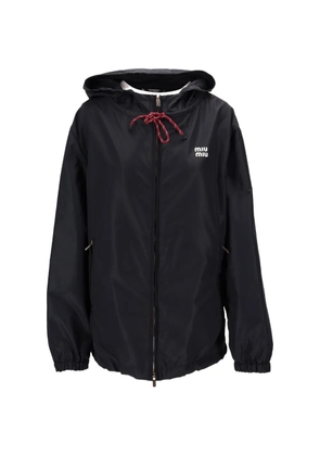 Miu Miu hooded zipped jacket - Black