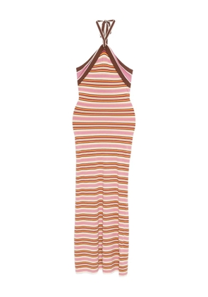 Faithfull the Brand Axel halterneck striped maxi dress - Pink