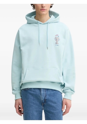 Drôle De Monsieur vase graphic-print hoodie - Blue