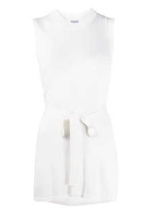 Malo belted knitted tunic - Neutrals