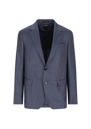 Zegna single-breasted blazer - Blue