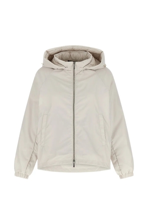 Moorer Soave removable-hood jacket - Neutrals