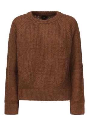 PINKO crew-neck long-sleeve sweater - Brown