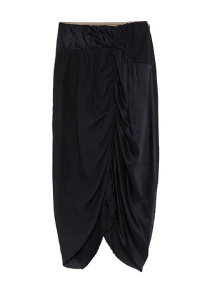 Ziggy Chen ruched midi skirt - Blue