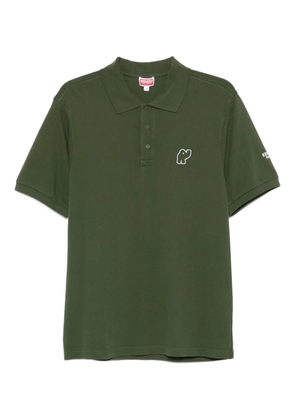 Kenzo Elephant-embroidered polo shirt - Green