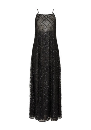 Emporio Armani sequin-embellished backless mini dress - Black