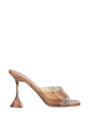 Amina Muaddi Lupita Glass Slipper mules - Brown