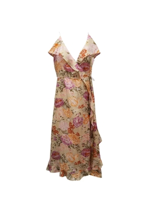 ZIMMERMANN wrap floral-print maxi dress - Neutrals
