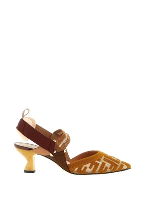FENDI Hummingbird mesh pumps - Brown