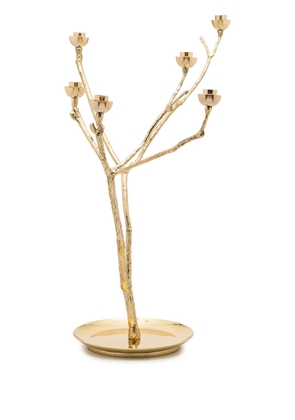 POLSPOTTEN Twiggy textured candle holder - Gold