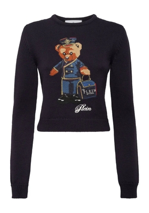 Philipp Plein round-neck long-sleeves pullover sweater - Black