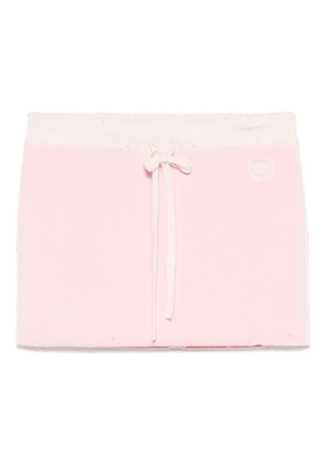 Balenciaga logo-embroidered mini skirt - Pink