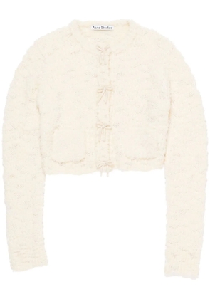 Acne Studios bow-embellished cardigan - Neutrals