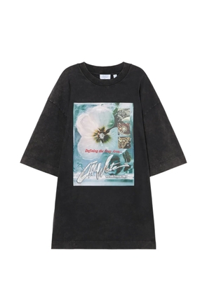 Off-White graphic oversized mini T-shirt dress - Black