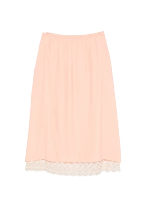 Simone Rocha lace-trim midi skirt - Orange