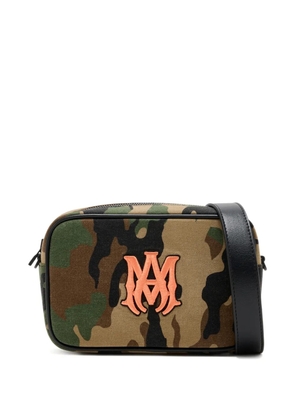 AMIRI camouflage appliqué wash bag - Green