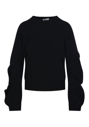 Nude balloon-sleeve sweater - Black