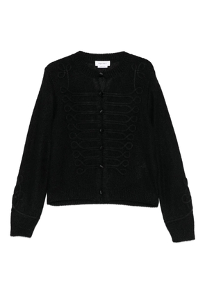 Alexander McQueen braided-detail button cardigan - Black