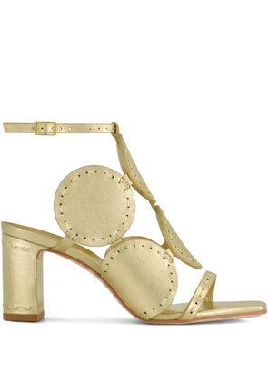 Bernardo Bernardo 1946 75mm New Moon circular-embellished sandals - Gold