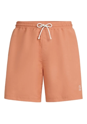 Brunello Cucinelli drawstring-waist swim shorts - Orange