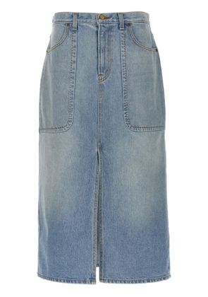 B SIDES Hill midi skirt - Blue