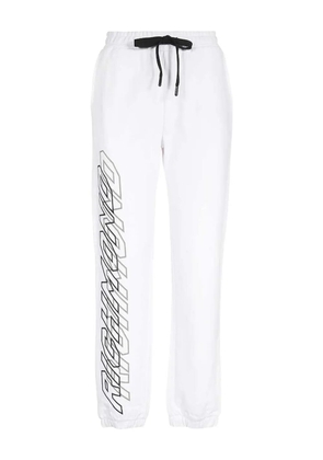 John Richmond elasticated-waistband logo-print trousers - White