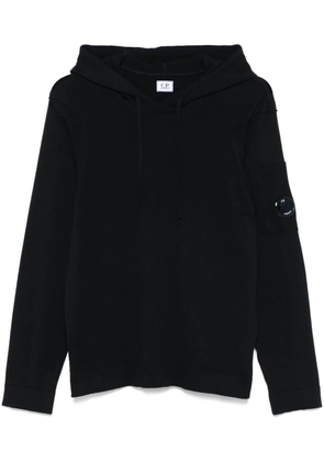 C.P. Company Sea Island Lens-detail hoodie - Black