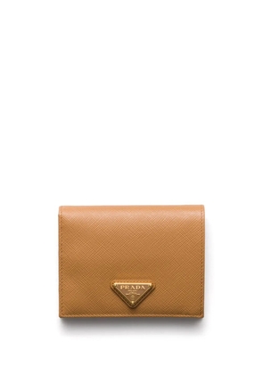 Prada Small Saffiano Leather Wallet - Neutrals